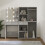 Berkfield LED Dressing Table with 2 Cabinets Concrete Grey Engineered Wood 1