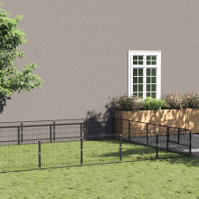 Berkfield Dog Kennel Black 20 m Steel