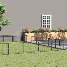Berkfield Dog Kennel Black 63 m Steel