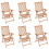 Berkfield Reclining Garden Chairs 6 pcs Solid Teak Wood 1