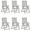 Berkfield Garden Reclining Chairs 6 pcs Grey Solid Acacia Wood 1