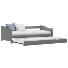 Berkfield Pull-out Sofa Bed Frame without Mattress Grey 90x200 cm