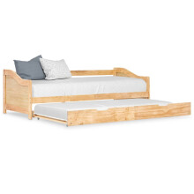 Berkfield Pull-out Sofa Bed Frame without Mattress Pinewood 90x200 cm