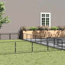 Berkfield Dog Kennel Black 72 m Steel