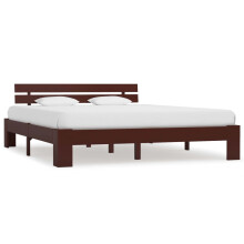 Berkfield Bed Frame without Mattress Dark Brown 180x200 cm Solid Wood Pine