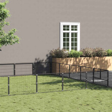 Berkfield Dog Kennel Black 30 m Steel