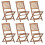 Berkfield Folding Garden Chairs 6 pcs Solid Acacia Wood 1