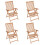 Berkfield Reclining Garden Chairs 4 pcs Solid Teak Wood 1