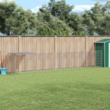 Berkfield Dog Kennel Silver 6.05 m Steel