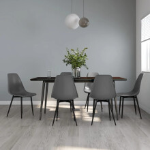 Berkfield Dining Chairs 6 pcs Grey PP