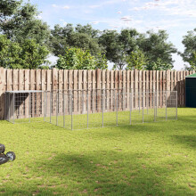 Berkfield Dog Kennel Silver 15.73 m Steel
