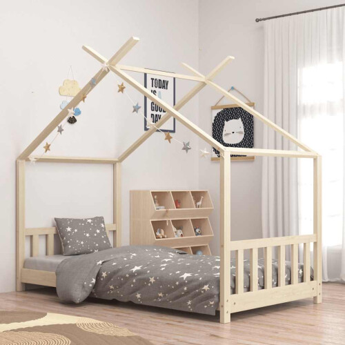 Berkfield Kids Bed Frame Solid Pine Wood 80x160 cm