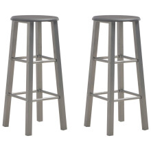 Berkfield Bar Stools 2 pcs Anthracite MDF