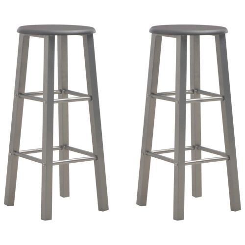 Berkfield Bar Stools 2 pcs Anthracite MDF
