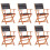 Berkfield Folding Garden Chairs 6 pcs Black Solid Eucalyptus Wood&Textilene 1