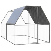 Berkfield Outdoor Chicken Cage 2x4x2 m Galvanised Steel