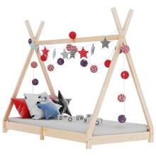 Berkfield Kids Bed Frame Solid Pine Wood 70x140 cm