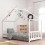 Berkfield Kids Bed Frame White Solid Pine Wood 70x140 cm 1