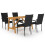 Berkfield 5 Piece Garden Dining Set Black 1