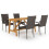 Berkfield 5 Piece Garden Dining Set Brown 1