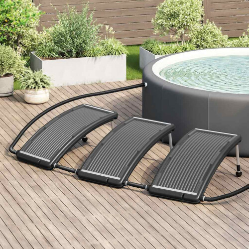 Berkfield Curved Pool Solar Heating Panels 3 pcs 110x65 cm