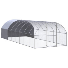 Berkfield Outdoor Chicken Coop 3x8x2 m Galvanised Steel