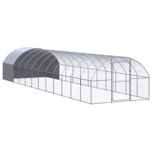 Berkfield Outdoor Chicken Coop 3x12x2 m Galvanised Steel