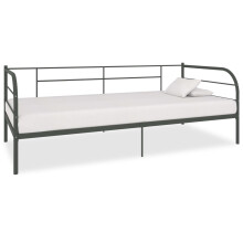 284674 Berkfield DayBed Frame without Mattress Grey Metal 90x200 cm