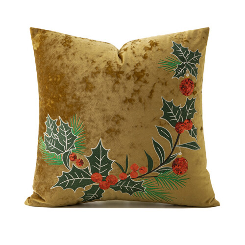 Snowflakes Wreath Pillow Case Blending Fabric Home Accessory-B1
