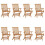Berkfield Folding Garden Chairs 8 pcs Solid Teak Wood 1
