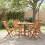 Berkfield 5 Piece Folding Outdoor Dining Set Solid Wood Teak 1