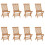Berkfield Folding Garden Chairs 8 pcs Solid Teak Wood 1