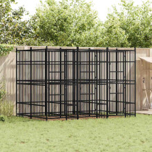 Berkfield Outdoor Dog Kennel Steel 5.53 m