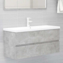 Berkfield Sink Cabinet with Built-in Basin Concrete Grey Engineered Wood