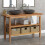 Berkfield Bathroom Vanity Cabinet with Black Marble Sinks Solid Wood Teak 1