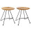 Berkfield Stools 2 pcs Solid Teak Wood 1