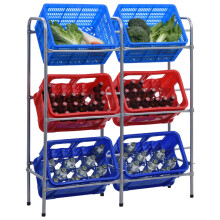 Berkfield Storage Shelf for 6 Crates Silver 96x33x116 cm Steel