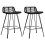 Berkfield Bar Chairs 2 pcs Black Rattan 1