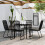 Berkfield 5 Piece Garden Dining Set Black 1