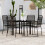 Berkfield 5 Piece Garden Dining Set Black 1