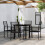 Berkfield 5 Piece Garden Dining Set Black 1