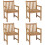 Berkfield Outdoor Chairs 4 pcs Solid Teak Wood 1