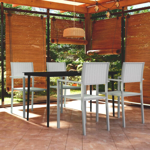 Berkfield 5 Piece Garden Dining Set White