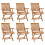 Berkfield Folding Garden Chairs 6 pcs Solid Teak Wood 1