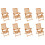 Berkfield Reclining Garden Chairs 8 pcs Solid Teak Wood 1