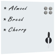 Berkfield Wall Mounted Magnetic Board Glass 60x60 cm