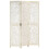 Berkfield Hand carved 3-Panel Room Divider White 120x165 cm Solid Mango Wood 1