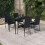 Berkfield 5 Piece Garden Dining Set Black 1