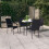Berkfield 5 Piece Garden Dining Set Black 1
