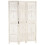 Berkfield Hand carved 3-Panel Room Divider White 120x165 cm Solid Mango Wood 1